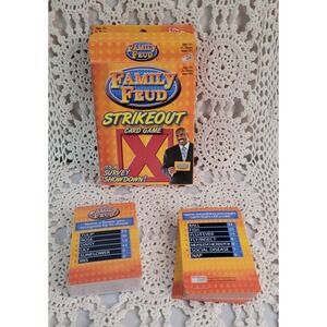 Family Feud Strikeout Card Game w/ Cards Box & Instructions